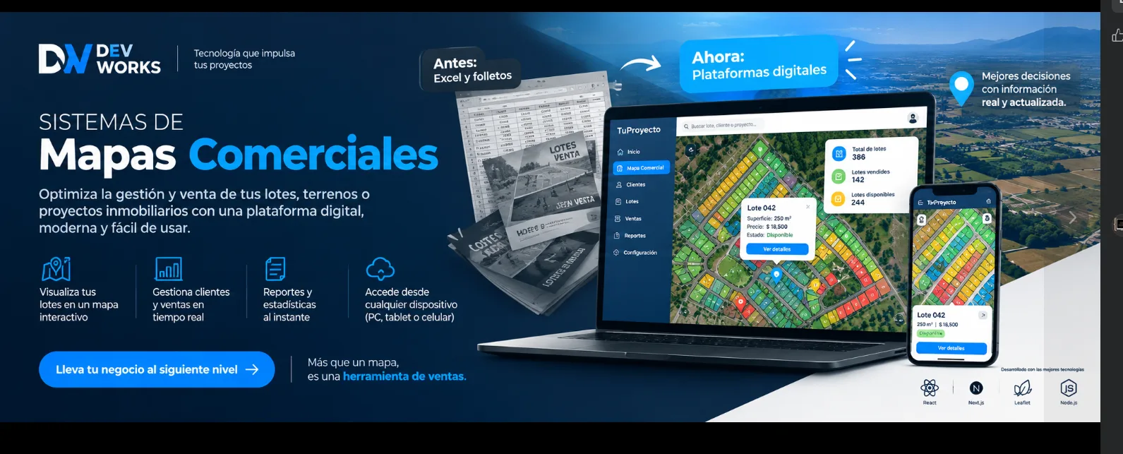 Screenshot of the project Commercial Lot-Mapping System